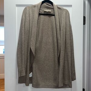 Loft Tan Wool-Blend Sweater Cardigan